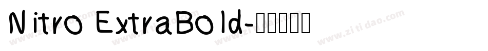 Nitro ExtraBold字体转换